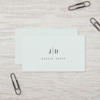 Modern Professional Simple Monogram Business Card