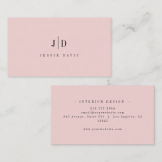 Modern Professional Simple Monogram Business Card
