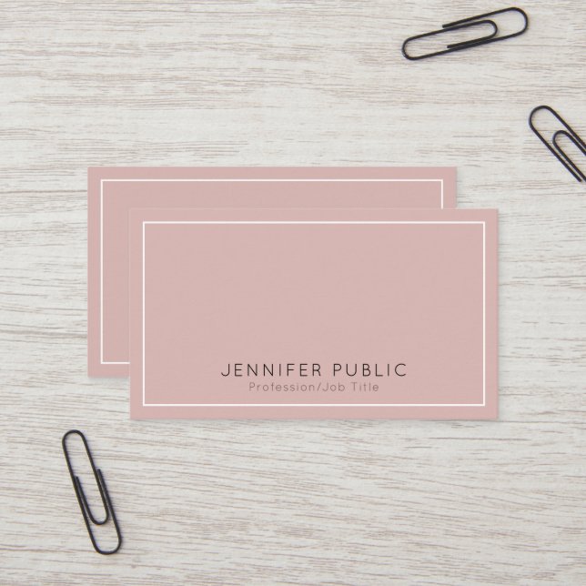 Modern Professional Simple Plain Elegant Colours Business Card (Front/Back In Situ)