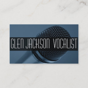 Modern Professional Singer Vocalist Card
