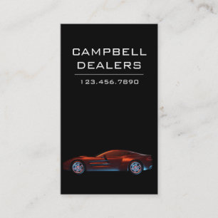 Modern Professional Sports Car Dealership Business Card