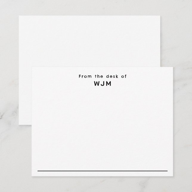 Modern Professional Stylish Correspondence Flat Card (Front/Back)