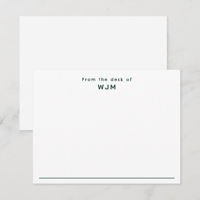 Modern Professional Stylish Correspondence Flat Card (Front/Back)