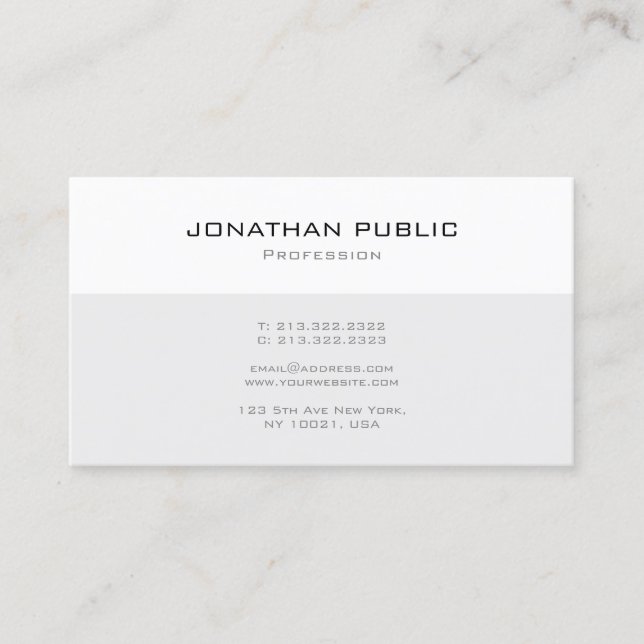 Modern Professional Stylish Simple Template Trendy Business Card (Front)