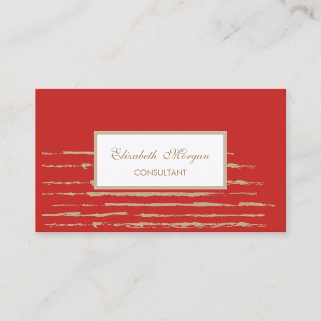 Modern Professional  Stylish,Striped Business Card (Front)