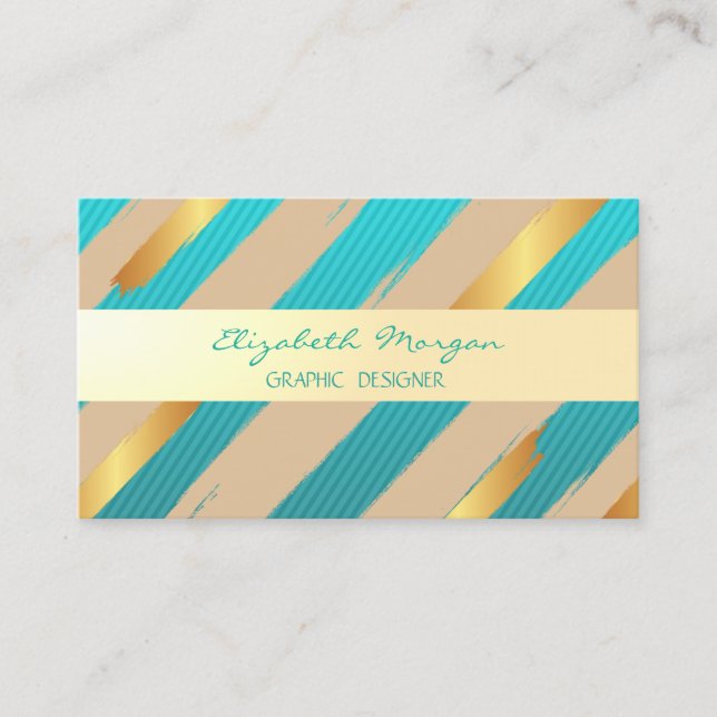 Modern Professional Stylish ,Stripes Business Card (Front)