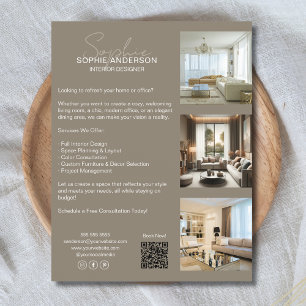 Modern Professional Taupe Business Flyer