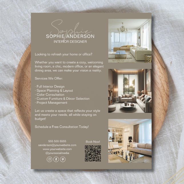 Modern Professional Taupe Business Flyer (Modern Professional Taupe Business Flyer)