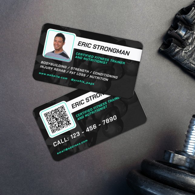 Modern professional trainer profile photo business card (Creator Uploaded)