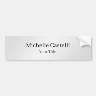 Modern Professional Unique Soft Grey Bumper Sticker