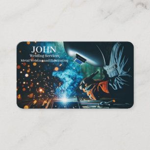 Modern Professional Welding Services - Welder Business Card
