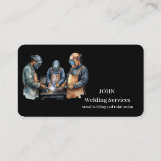 Modern Professional Welding Services - Welder Business Card