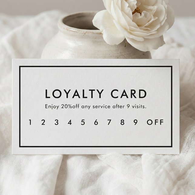 Modern Professional White Loyalty Card (Creator Uploaded)