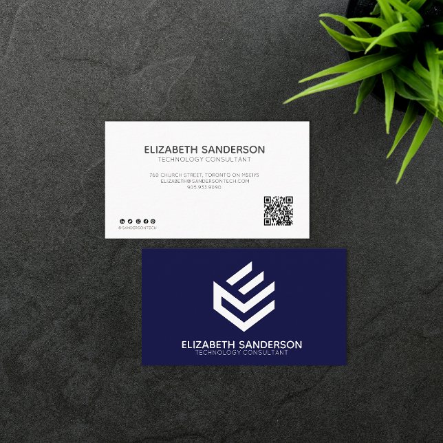 Modern Professional YOUR QR CODE Business Card (Creator Uploaded)