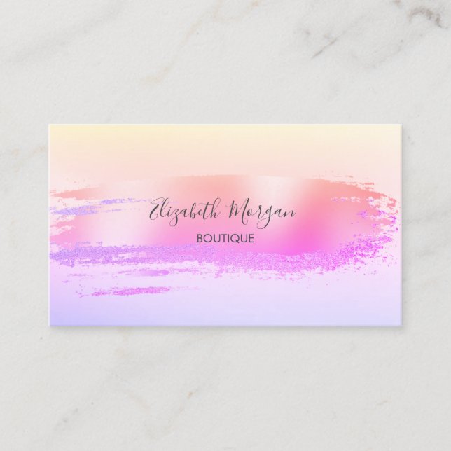 Modern Professsional Brush Stroke Business Card (Front)