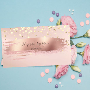 Modern Professsional ,Gold Confetti, Brush Stroke Business Card