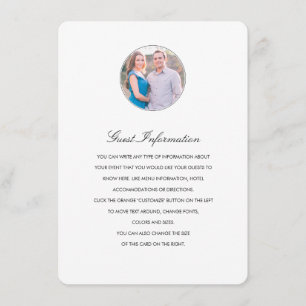 Modern Profile Directions/Information Card