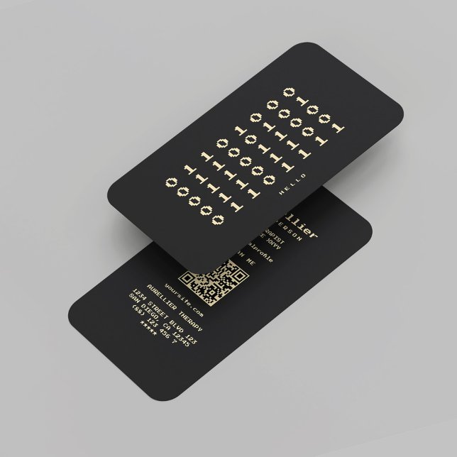 Modern Programmer Coder Software Binary Black Gold Business Card (Modern Programmer Coder Software Binary Black Gold Business Card
)