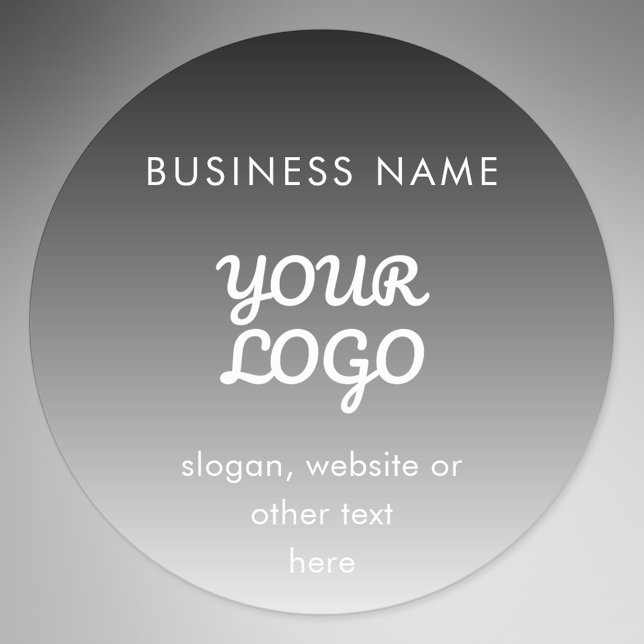 Modern Promotional Logo & Text | Editable Colour Classic Round Sticker (Creator Uploaded)