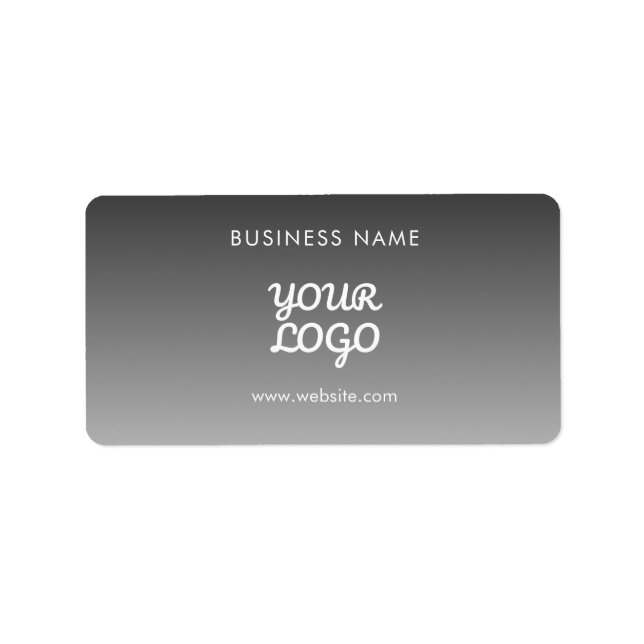 Modern Promotional Logo & Text | Editable Colour Label (Front)