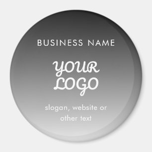 Modern Promotional Logo & Text   Editable Colour Magnet