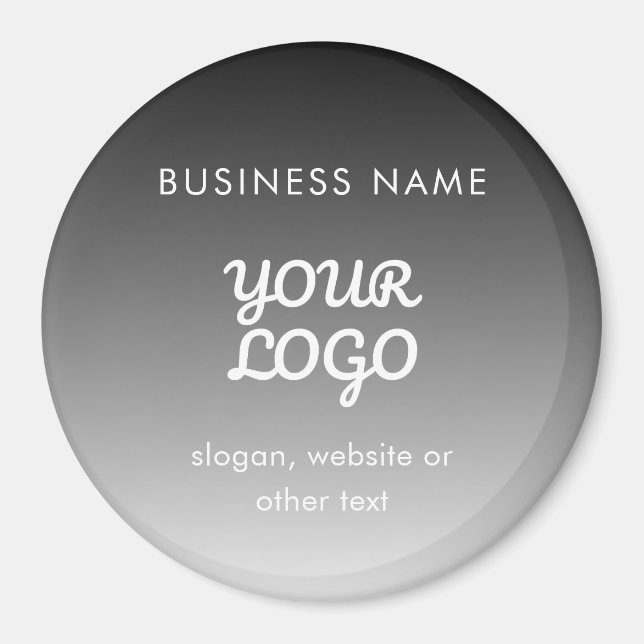 Modern Promotional Logo & Text | Editable Colour Magnet (Front)