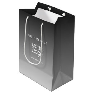 Modern Promotional Logo & Text Editable Colour Medium Gift Bag