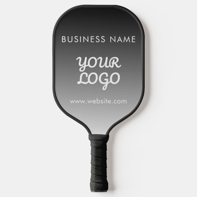 Modern Promotional Logo & Text | Editable Colour Pickleball Paddle (Front)