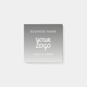 Modern Promotional Logo & Text   Editable Colour Post-it Notes