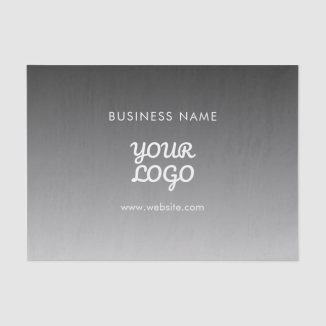 Modern Promotional Logo & Text | Editable Colour Tissue Paper (Front)