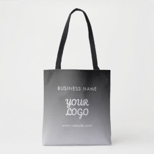 Modern Promotional Logo & Text   Editable Colour Tote Bag