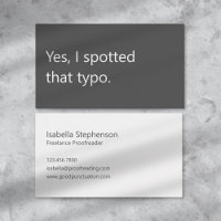 Modern Proofreader Freelance Grey White Minimalist