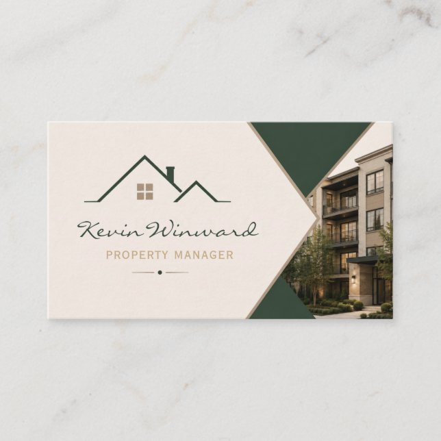 Modern Property Manager Card (Front)