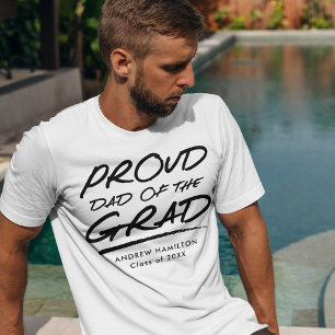 Modern Proud Dad of the Grad T-Shirt