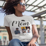 Modern Proud Mum | 5 Photo Graduation T-Shirt Tri-Blend Shirt<br><div class="desc">Create your own Mum graduation T-shirt featuring 5 photo's of your son or daughter, text that reads "PROUD MOM", 5 pictures, your childs name, the school or collage and the class of XXXX. The tshirt is easily personalised and font styles, size and colours can be changed by clicking on the...</div>