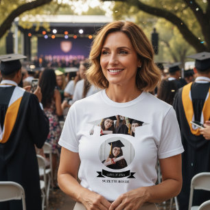 Modern Proud Mum Graduation Shirt With Photos