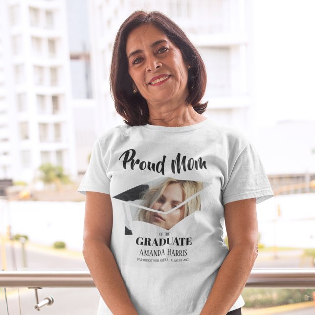 Modern Proud Mum Of The Graduate | Photo T-Shirt (Creator Uploaded)