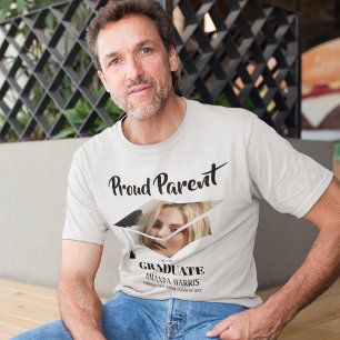 Modern Proud Parent   Graduate   Photo T-Shirt