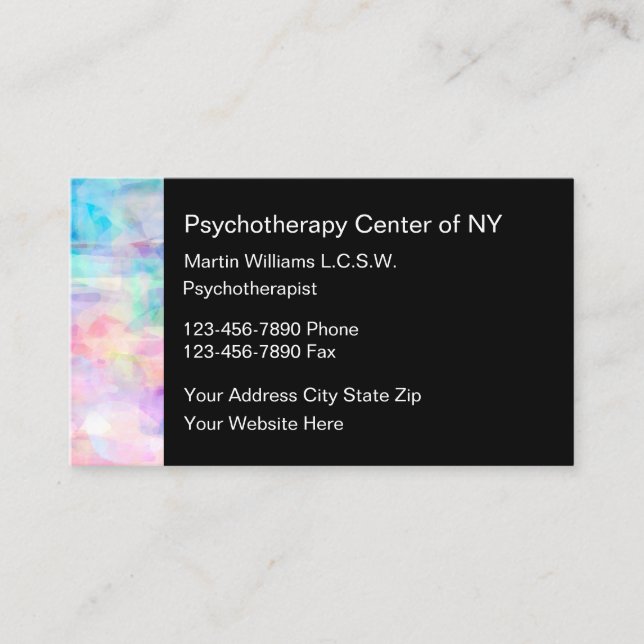Modern Psychotherapy Services Business Card (Front)