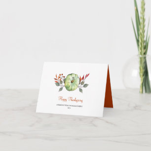 Modern pumpkin Happy Thanksgiving Company Card