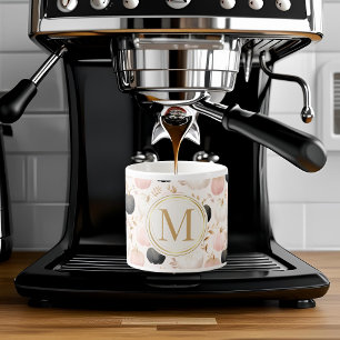 Modern Pumpkin Monogram – Personalised Initial Espresso Cup