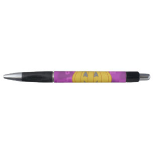Modern Pumpkin on Purple Geometric