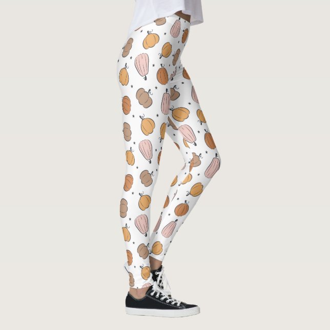Modern Pumpkin Pattern - Leggings (Right)