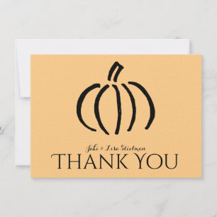 Modern Pumpkin Personalised Thank You Notes
