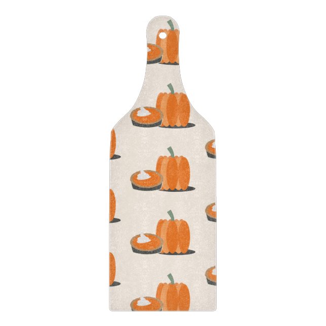 Modern Pumpkin Pumpkin Pie Pattern Cream Cutting Board (Front)