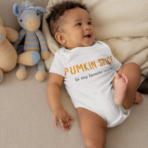 Modern Pumpkin Spice Is My Favorite Season Quote Baby Bodysuit