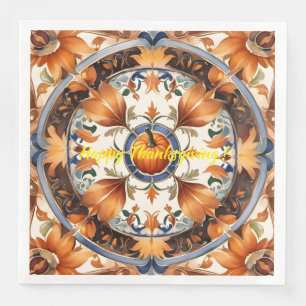 Modern Pumpkin Thanksgiving Autumn Collection Napkin