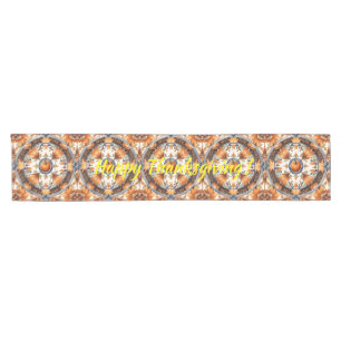 Modern Pumpkin Thanksgiving Autumn Collection Short Table Runner