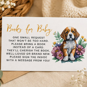 Modern Puppy Dog Terracotta Baby Shower Enclosure Card