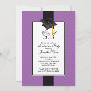 Modern Purple 2013 Graduation Party Invitation